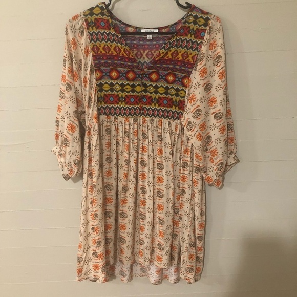 Umgee Free Spirit Swing Dress SZ S - Picture 3 of 10